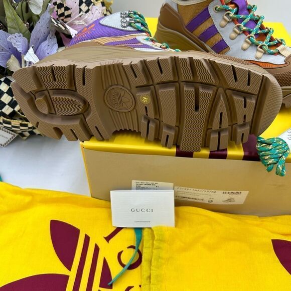 Men’s Gucci X Adidas Lace up boots size 8.5 made in Italy - Picture 5 of 10